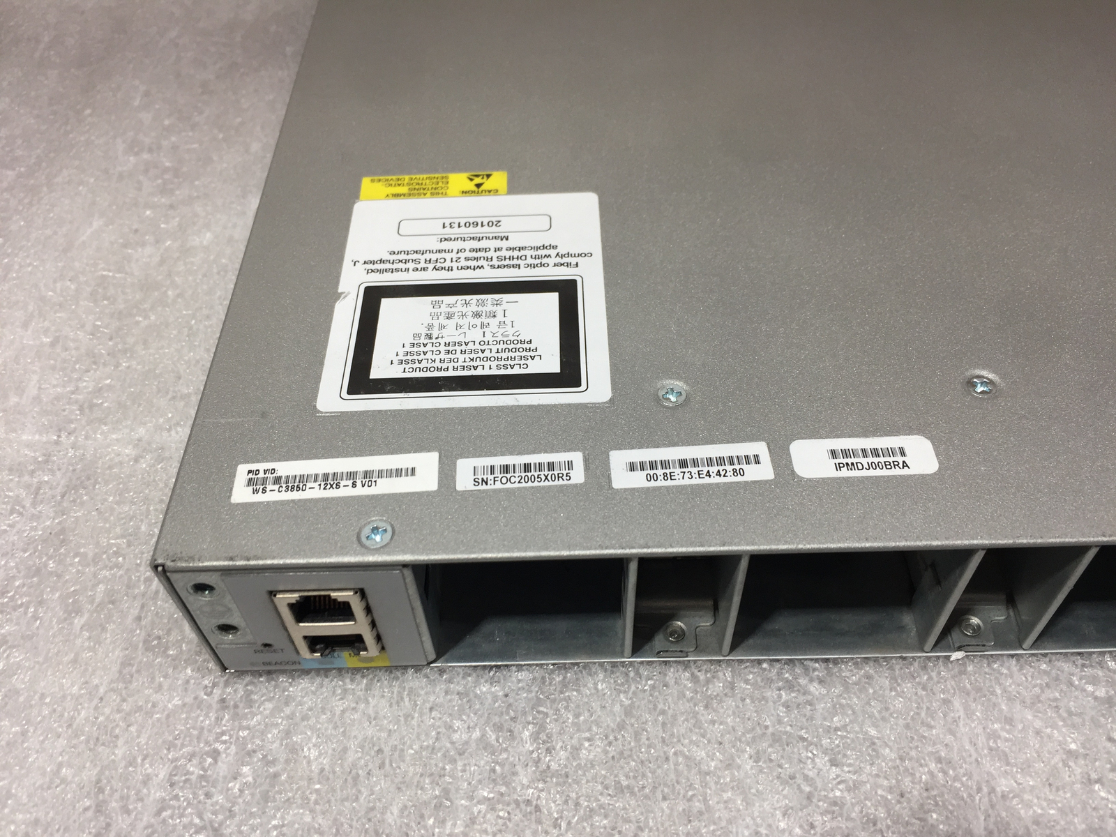 Cisco Catalyst 3850 XS 12Port Network Switch WSC385012XSS V01 *NO