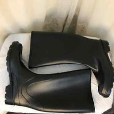Rubber Boots Unisex Black Waterproof MADE IN USA Rainboots Mens 13/ Womens 11
