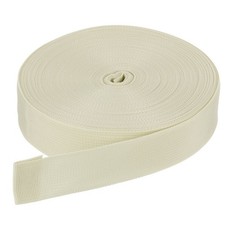 50 Yard x 1 1/2 Inch Width Nylon Webbing Strap Poly Flat Webbing Strapping Beige