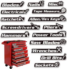 Magnetic Tool Box Labels - 15-pack Reusable Magnetic Toolbox Labels Suitable Fo Magnetic Tool Box Labels - 15-pack Reusable Magnetic Toolbox Labels Suitable Fo