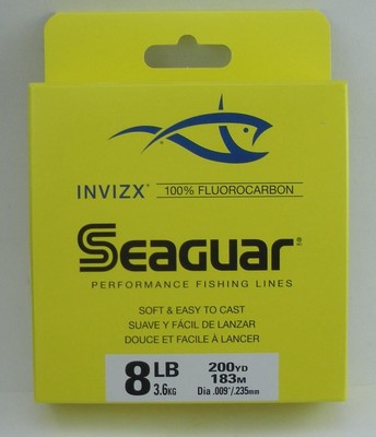 Seaguar 08VZ200 Inviz X Fluorocarbon Line 8Lb Test 200Yd 15232