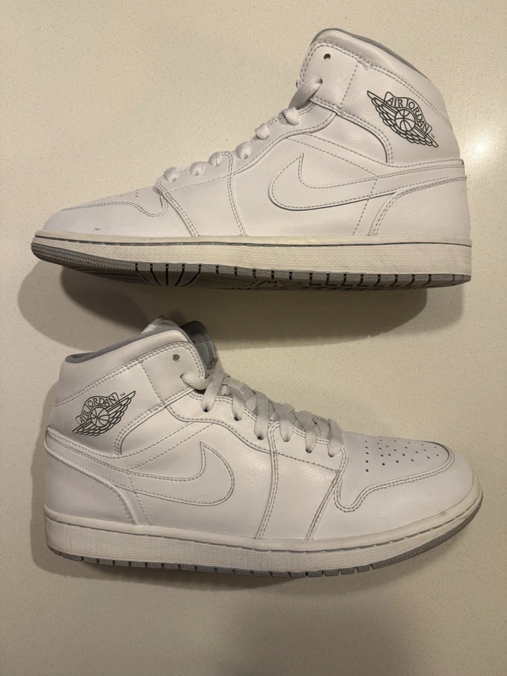 🔥 Nike Air Jordan 1 Mid – Triple Blanco (Hombre 11) 🔥 Foto 4 de 4