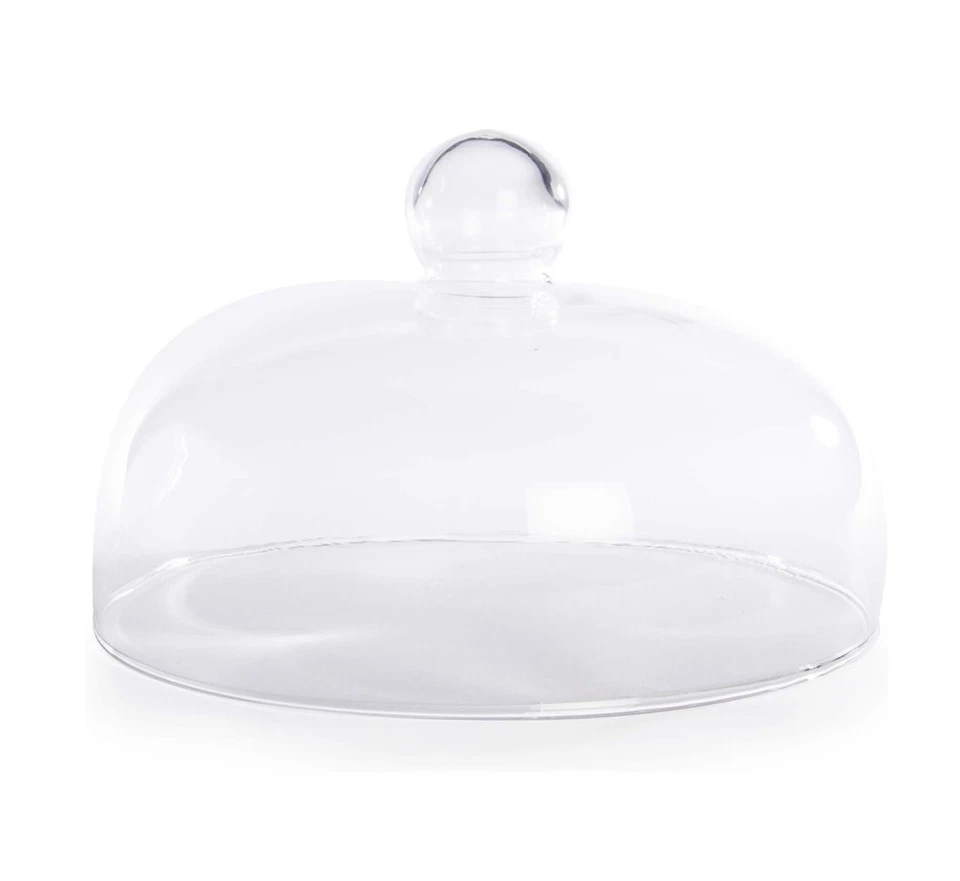 Cake Stand Ceramic with Glass Dome Cover Lid Serving Board Party Afternoon Tea - Image 4 of 4