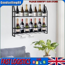 30KG Wine Steel Racks Wall Mounted Glass Bottles Holders Load-Bearing Capacity
