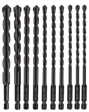 10PCS Masonry Drill Bits Set, Mgtgbao Tile Drill Bit Set for Glass, Brick, Ti...