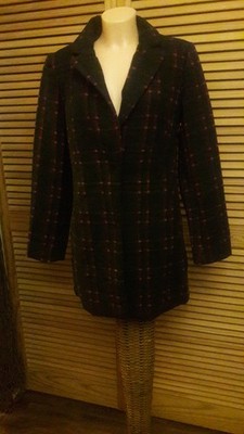Mantel..Jacke..Body Flirt..Gr.34..Mehrfarbig..Muster..Kragen..Druck-Knöpfe