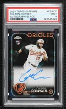 2024 Topps Chrome Sapphire Edition Black 1/10 Colton Cowser PSA 9 MINT Auto 10no