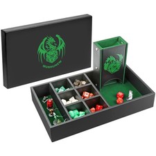 DND Dice Tray & Tower Storage Box, 4 in 1 D&D Dice Holder Case (Dice Rolling ...