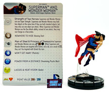 DC Heroclix Superman and Wonder Woman D-009 w/ Card Wizkids Exclusive