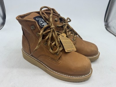 Georgia Boot 6'' Wedge Work Boot Men's Brown Leather Slip-Resistant Lace-Up - 6.5