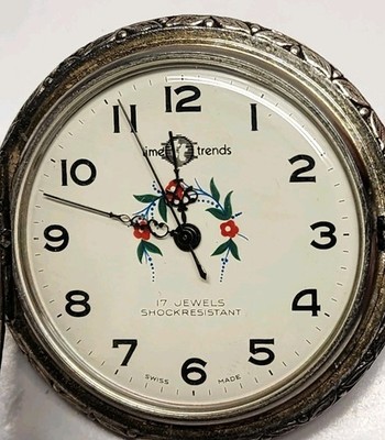 Vintage Time Trends Swiss Made Wind-up Shockresistant Pocket Watch 17 Jewels