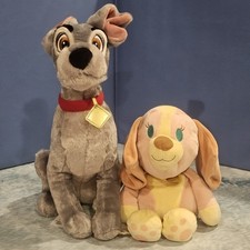 Disney Lady and the Tramp Plush Bundle Tramp  Weighted Lady Dog Stuffed Animals