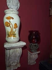 Grande albarello Pholiota mutabilis originale vintage ceramica dipinta a mano...