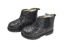 Carter's Bessy Boots Toddler Girls Size 8 Black Glitter Chelsea Zip CF24K16H