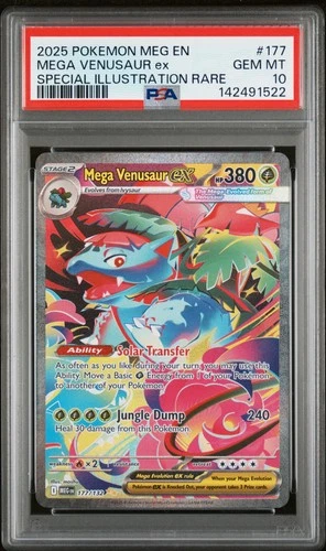 2025 POKEMON MEGA EVOLUTION SPECIAL ILLUSTRATION RARE MEGA VENUSAUR EX PSA 10