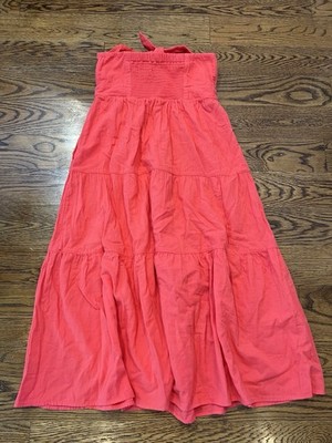 Small Pinkish Red Strapless Universal Threads Midi Sundress