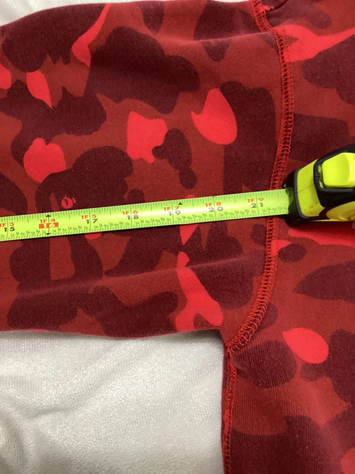 A Bathing Ape Double Hood Red Camo Zip Jacket image 17