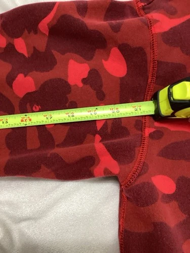 A Bathing Ape Double Hood Red Camo Zip Jacket image 17