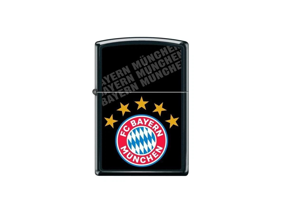 Zippo Feuerzeug FC Bayern München black matte