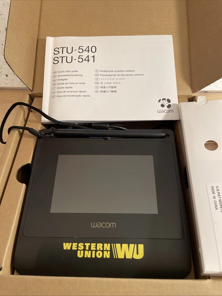 Wacom STU-540 LCD Signature-Pad Unterschriften-Terminal Logo Western Union Neu - Bild 2 von 4