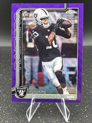 2025 Topps Chrome Donte Thornton Jr. RC #385 Purple Wave 74/75
