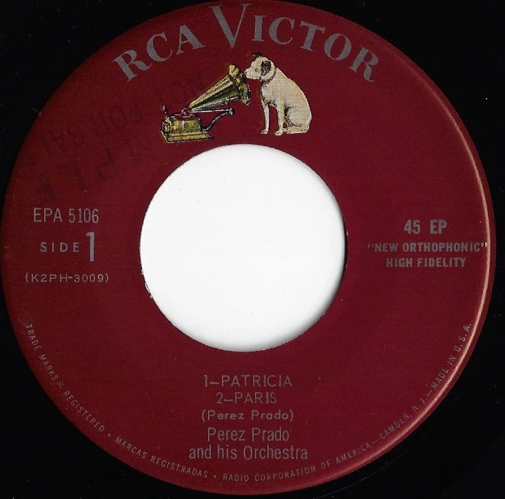 PEREZ PRADO prado parade U.S. 7" EP EPA-5106_original 1958 rare