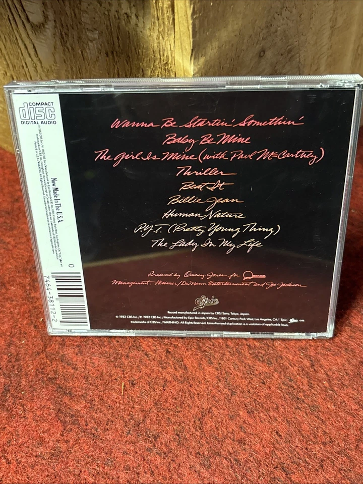 MICHAEL JACKSON THRILLER JAPAN CD BILLIE JEAN BEAT IT PYT HUMAN NATURE THE GIRL - Image 2 of 4