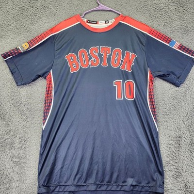 Champro Boston LPBBA Baseball Jersey Mens Medium Blue Red Dostalik 10 J-BSTB
