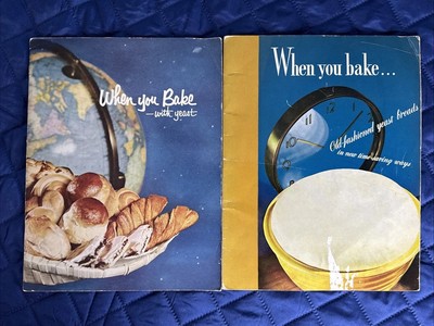 Fleischmann When You Bake with Yeast & Old-fashioned Yeast Breads 2 Booklets.