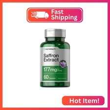 Horb ach Saffron Extract Capsules  60 Pills  for Women and Men  Non-GMO, Glut