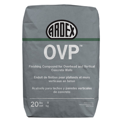 Ardex OVP Finishing Compound, Polymer-Modified Repair Mortar, 20 lbs Bag, 12449