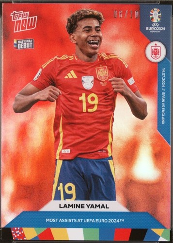 2024 TOPPS UEFA EURO 2024 GERMANY STICKER #ESP19 LAMINE YAMAL BGS
