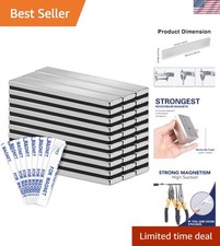 Versatile 30 Pack of Neodymium Bar Magnets with 18 lbs Pull Force - 60x10x3mm