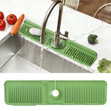 24 Inch Silicone Faucet Mat for Kitchen Sink Splash Guard Folding Faucet Mat ...