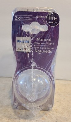 Philips Avent Natural Response Nipple 1m+, 3 Flow - 4 Packs of 2 - 8 Total NEW