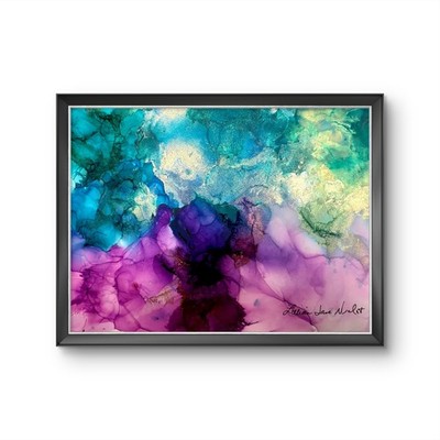 9''x6'' Hand Painted Abstract - Paper Expressionism  Home Art