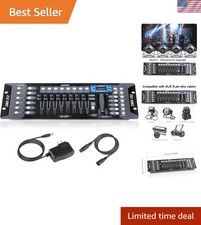 Versatile 192-Channel DMX Lighting Console with Programmable Scenes for Events