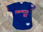 Vintage Toronto Blue Jays Mark Sievert Game Worn Russell Baseball Jersey Size 46