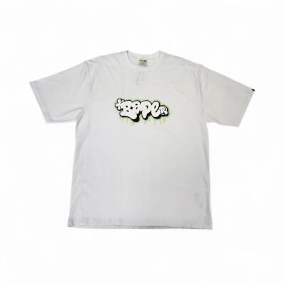 A Bathing Ape Graffiti Logo Cotton T-Shirt White 3XL - NWOT