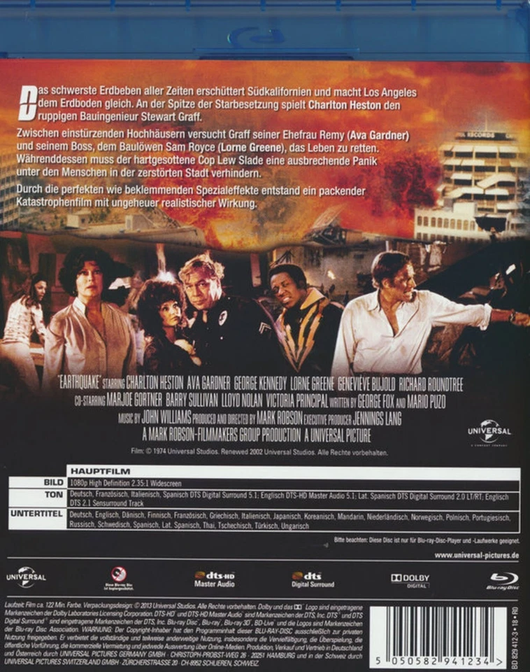 Erdbeben (1974)[Blu-ray/Neu/OVP] Charlton Heston, Ava Gardner, Walter Matthau, - Bild 2 von 3