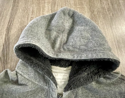 Country Road Jumper Cropped Women’s Size XL Grey Zip Up Hoodie GUC - Picture 2 of 16