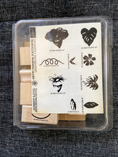 Stampin Up Marvelous Morning Glory 10 Stamp Set NIB flower leaf plant garden VTG