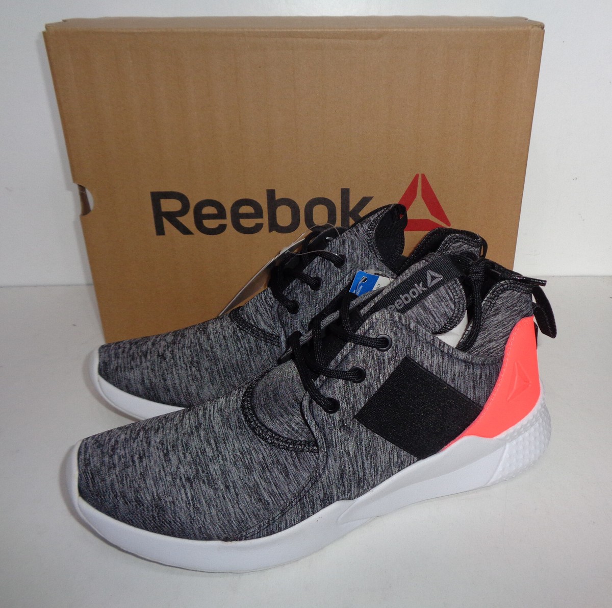 Reebok Ladies Black New Trainers Shoes Casual Womens Gym RRP £75