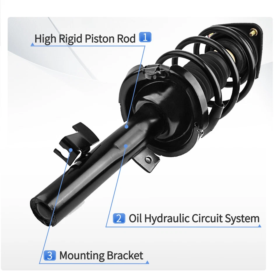2pc Front Shocks Struts Coil Spring Assembly For 2004-2013 Mazda 3 06-10 Mazda 5 - Image 4 of 4