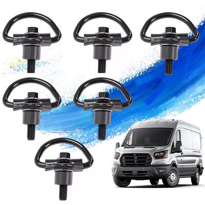 Steel Cargo D-Hooks 3 Pair/Set of 6 For Ford Transit 150 250 350 Van 15-25