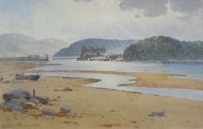 Warren Williams - Original Aquarell - Conwy Castle aus Deganwy. Wales