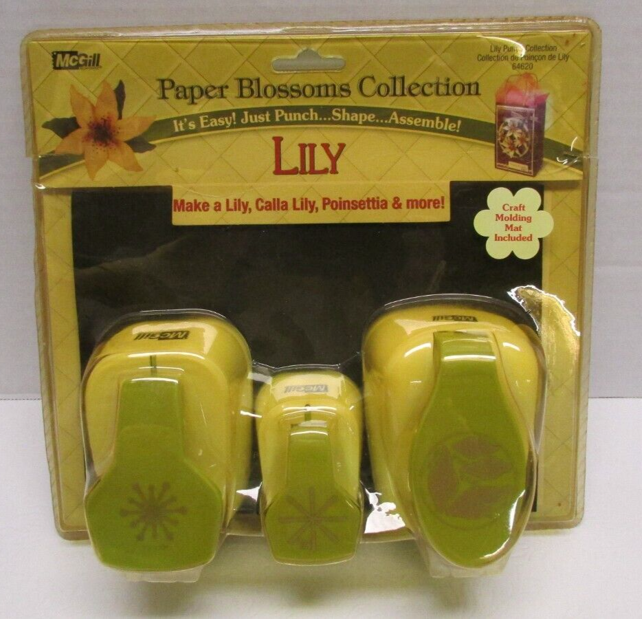 NEW McGill Star LILY CALLA POINSETTIA Flower Floral Paper Punch 3