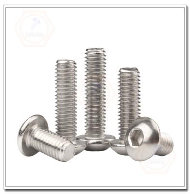 M2 M2.5 M3 M4 M5 M6 304 Stainless Steel Allen Hex Socket Button Head Screws Bolt