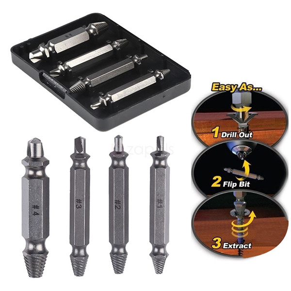 Set 5 Estrattori Viti Professionali HSS 4-18mm - Per Viti Rotte O Danneggiate, Con Scatola Portautensili - Foto 3
