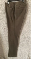 Cynthia Rowley Women Stretch Twill Olive Green Pants  Slim Fit Size  8